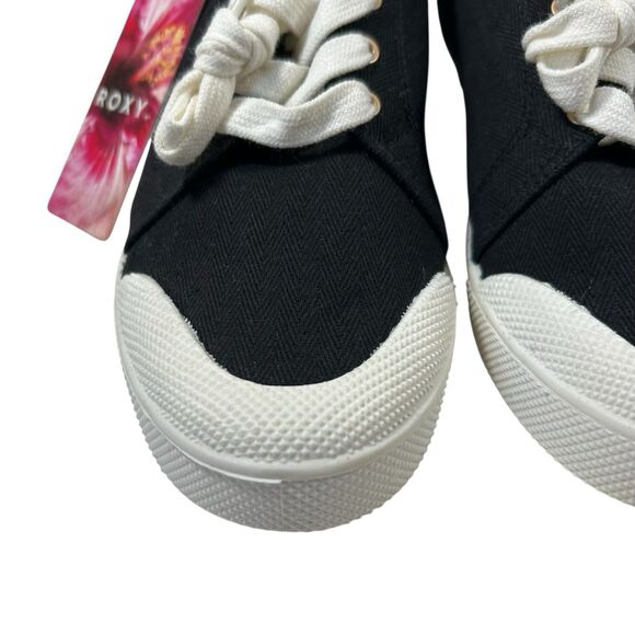 Roxy Pierview Black Canvas Lace Up Low Top Cushion Sneaker Size 9 New w/Tag NWOB - Picture 4 of 15